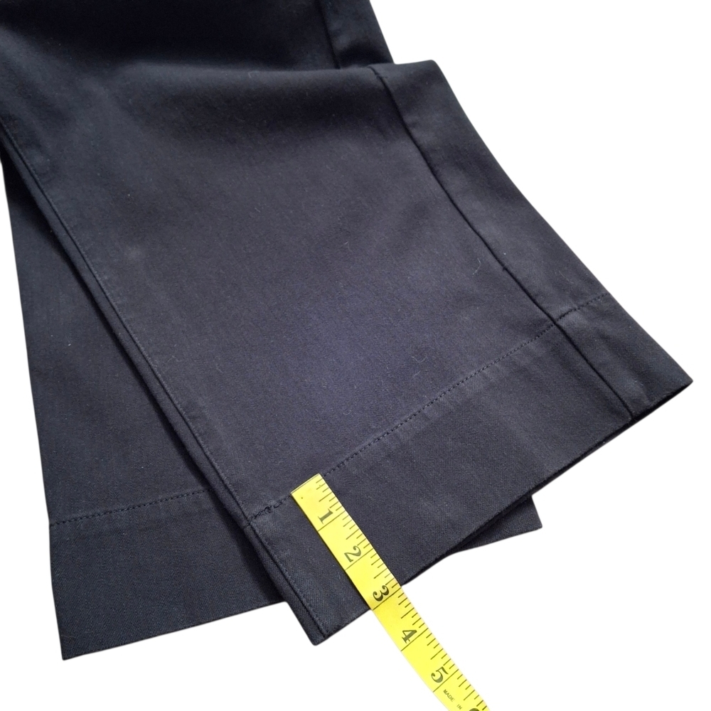 Chico's Pull-on Wide Leg Cropped Stretch Cotton Blend Black Pants Women Size 12P - Picture 16 of 16